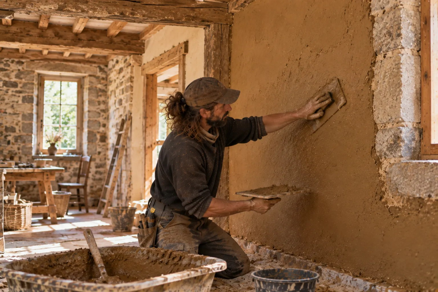 Enduit terre intérieur sur Rennes et le departement 35
