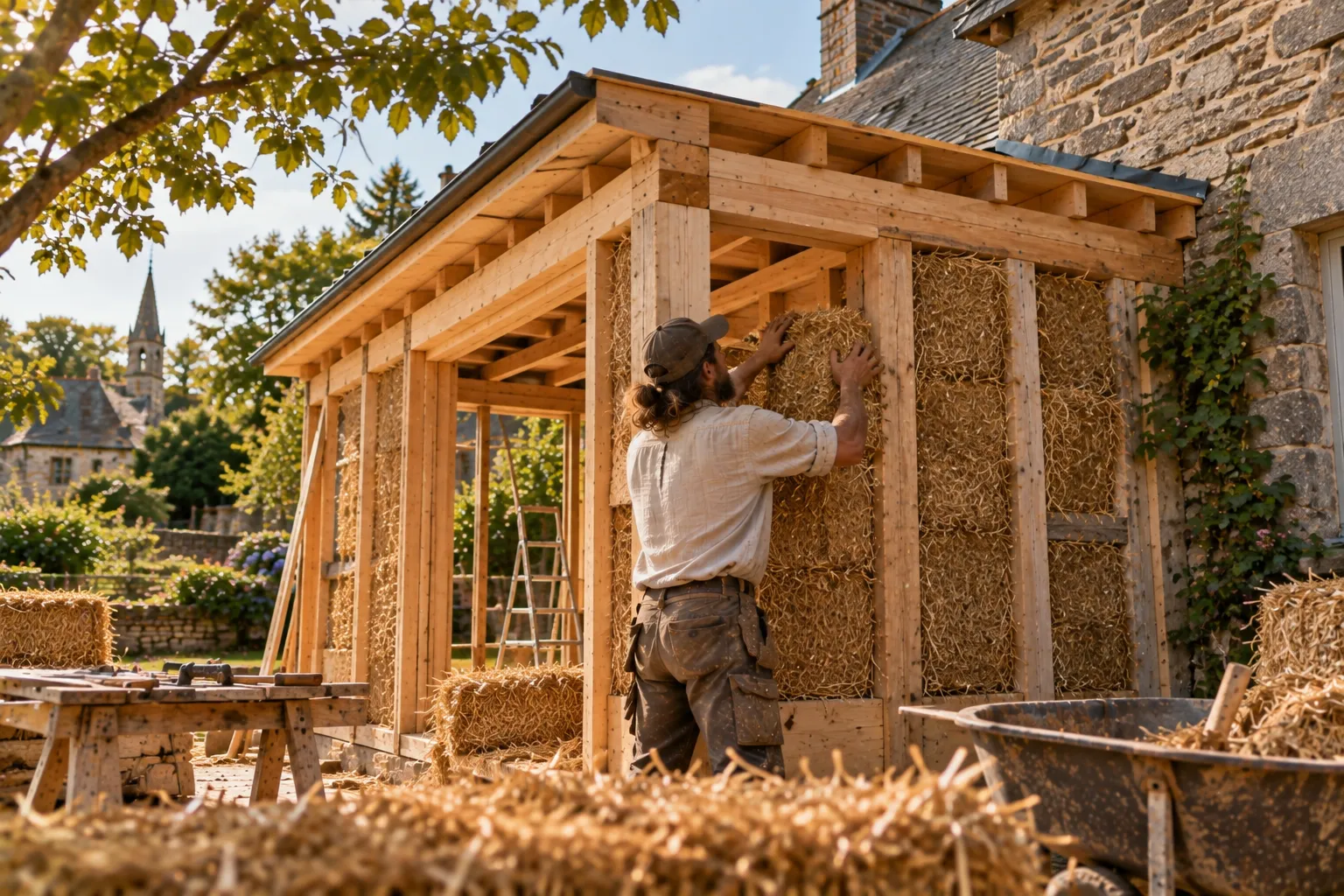 Extension en paille sur Rennes et le departement 35