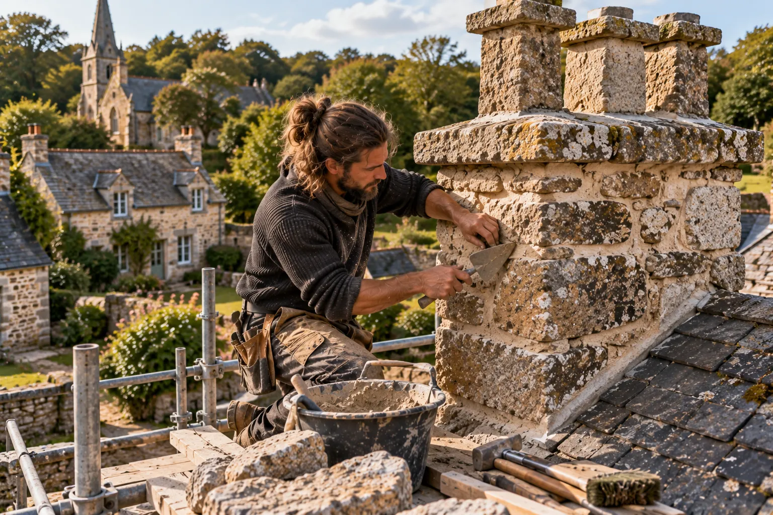 Restauration de souche de cheminée sur Rennes et le departement 35